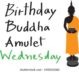 ฺีBuddha amulet for birthday people on wednesday.