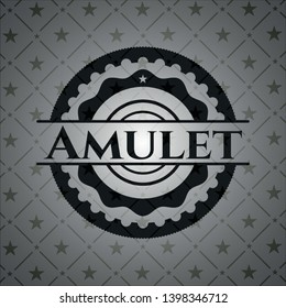 Amulet black badge. Vector Illustration. Detailed.