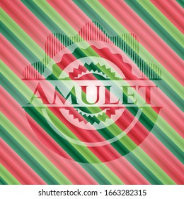 Insignia de Navidad de Amulet. Ilustración vectorial. Detallado.