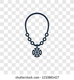 Amulet concept vector linear icon isolated on transparent background, Amulet concept transparency concept in outline style