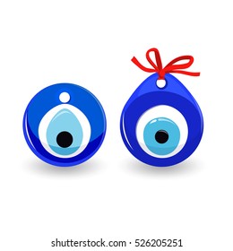 Amulet evil eye isolated. Talisman to protect against evil eye. Vector