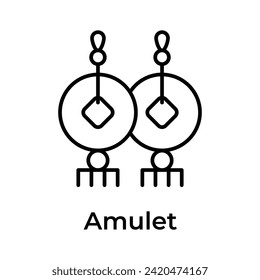 Amulet icon design in trendy style ready to use vector