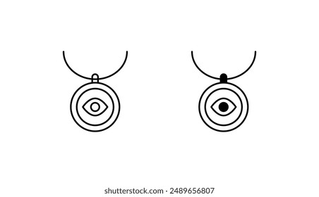 diseño de icono de amuleto con fondo blanco ilustración de stock