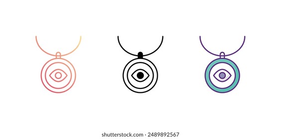 diseño de icono de amuleto con fondo blanco ilustración de stock