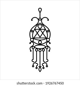 Amulet Icon, Good Luck Charm Icon Vector Art Illustration