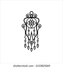 Amulet Icon, Good Luck Charm Icon Vector Art Illustration