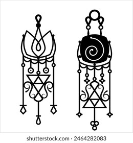 Amulet Icon, Good Luck Charm Icon Vector Art Illustration