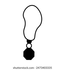 Icono de amuleto aislado sobre fondo blanco