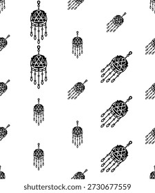 Amulett Symbol nahtloses Muster, gutes Glück Charme Symbol Vektor Kunst Illustration