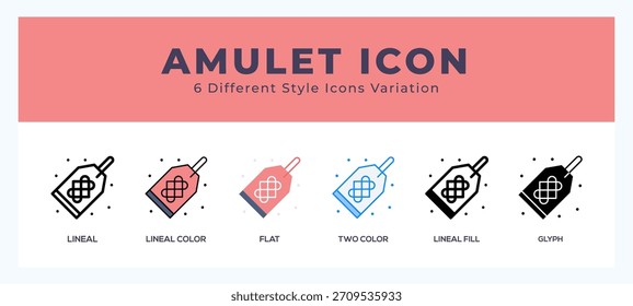 Ícone de amuleto ilustração vetorial. estilos na moda