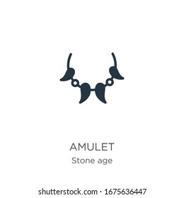 Amulet icon vector. Trendy flat amulet icon from stone age collection isolated on white background. Vector illustration can be used for web and mobile graphic design, logo, eps10