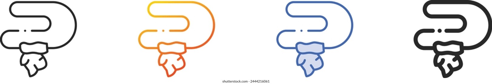 amulet icon.Thin Linear, Gradient, Blue Stroke and bold Style Design Isolated On White Background