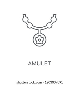 Amulet linear icon. Amulet concept stroke symbol design. Thin graphic elements vector illustration, outline pattern on a white background, eps 10.