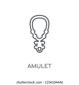 Amulet linear icon. Modern outline Amulet logo concept on white background from Desert collection. Suitable for use on web apps, mobile apps and print media.