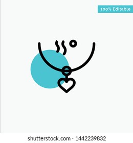 Amulet, Love, Marriage, Party, Wedding turquoise highlight circle point Vector icon