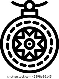 Icono de línea de un solo vector Amulet