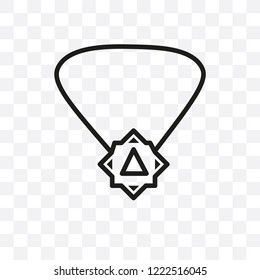 Amulet vector linear icon isolated on transparent background, Amulet transparency concept can be used for web and mobile
