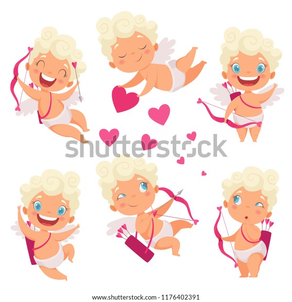 Amour Bebe Ange Joli Petit God Image Vectorielle De Stock Libre De Droits