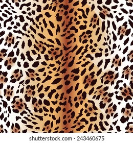 Amur leopard fur seamless vector print