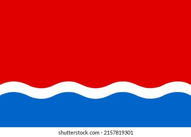 Amur oblast flag vector illustration, Russian federation territory. Russia state.