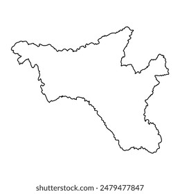 Amur Oblast map, administrative division of Russia. Vector illustration.