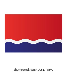 Amur Oblast national flag on white background texture. Vector, illustration, symbol federal subject of Russia.