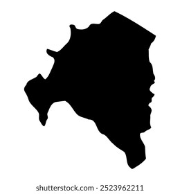 Mapa del distrito de Amuria, división administrativa de Uganda. Ilustración vectorial.