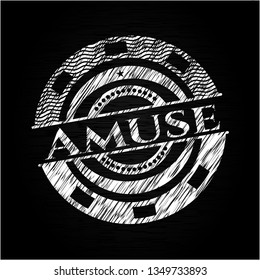 Amuse chalkboard emblem
