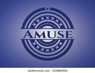 Amuse with denim texture. Vector Illustration. Detailed.