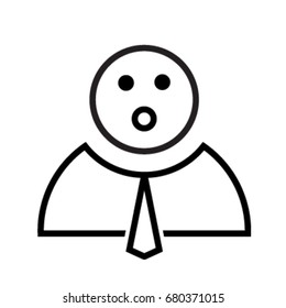 An amused business man icon