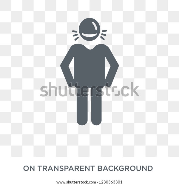 amused human icon.\
Trendy flat vector amused human icon on transparent background from\
Feelings collection. 