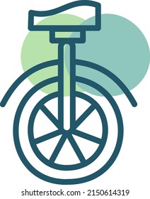 Amusement park bike, illustration, vector on a white background.