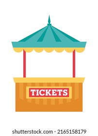 Amusement park box office. Vector illustration