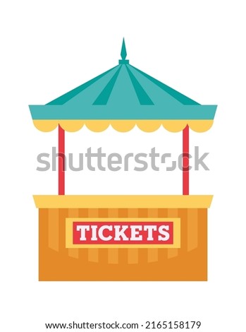 Amusement park box office. Vector illustration