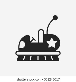 amusement park bumper cars icon