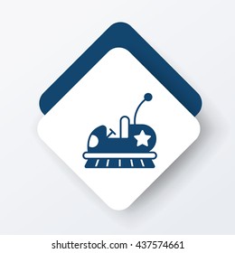 amusement park bumper cars icon