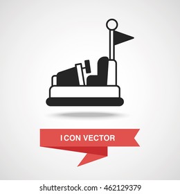amusement park bumper cars icon