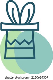Amusement park bunny in a hat, illustration, vector on a white background.
