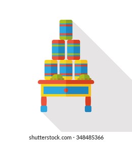 amusement park can games flat icon