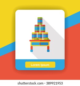 amusement park can games flat icon