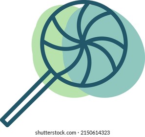 Parques de diversión, caramelos, ilustración, vector sobre un fondo blanco.