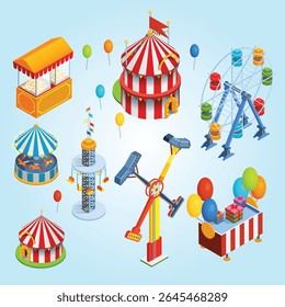 Amusement park card set extreme loop collection element festive roller coaster activity decoration city fantasy track childhood