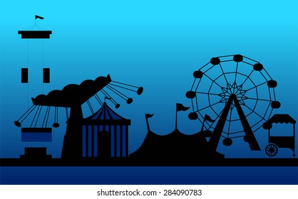 Amusement park carnival background