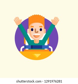 Amusement Park Carnival Elements Icon Vector Graphic Download Template Modern