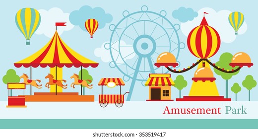 Amusement Park, Carnival, Fun Fair, Circus, Day Scene festival