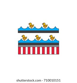 Amusement park circus attraction vector illustration