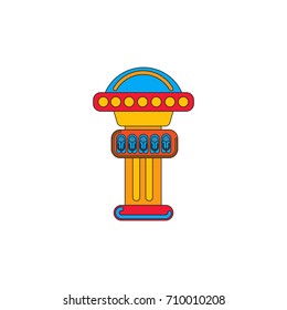 Amusement park circus attraction vector illustration