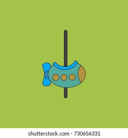 Amusement park circus attraction vector illustration