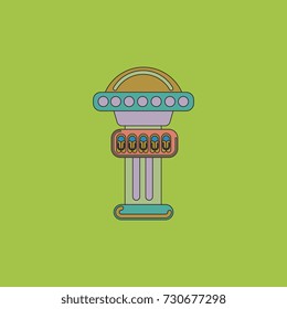 Amusement park circus attraction vector illustration