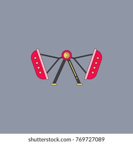 Amusement park circus attraction vector illustration
